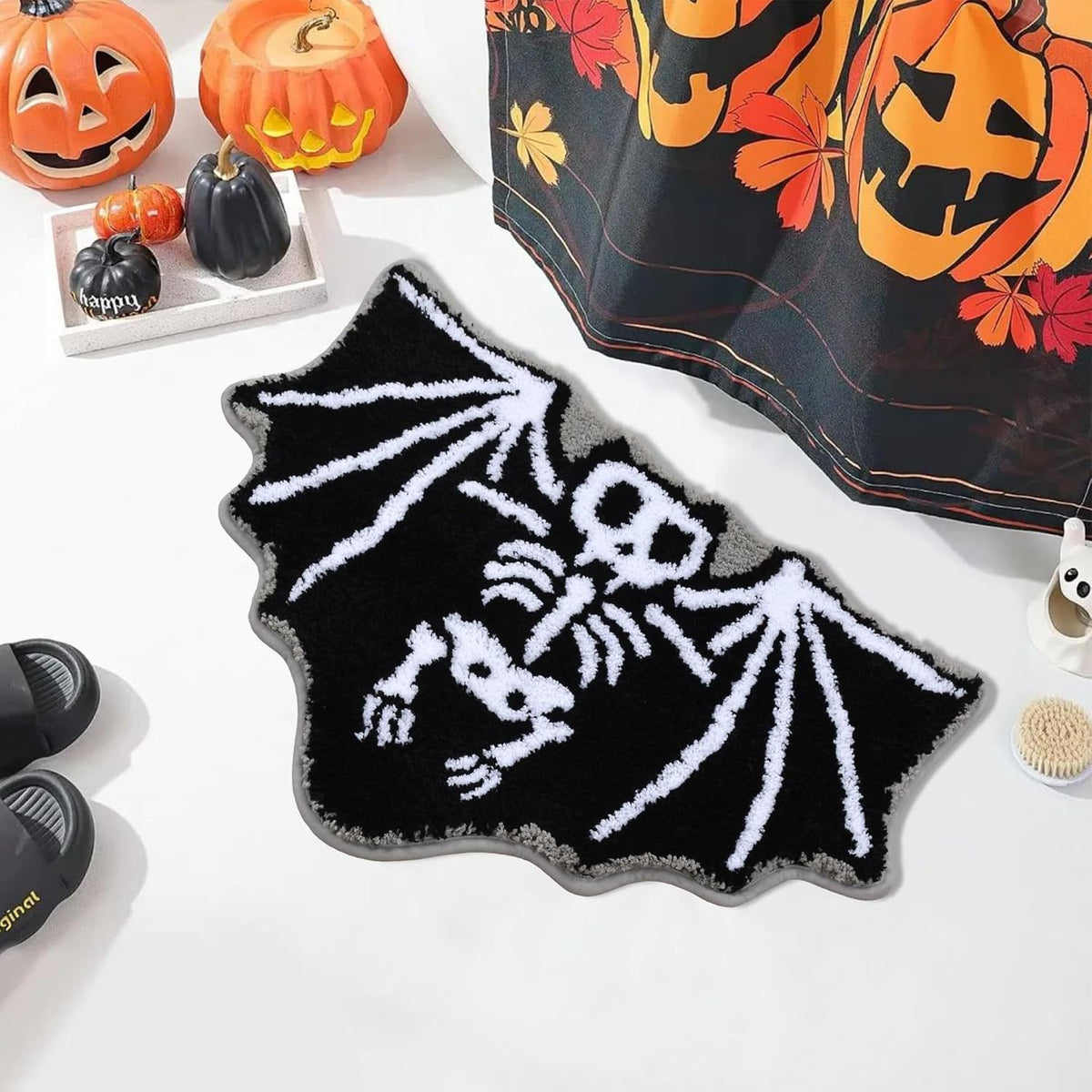 In stock, labeled, dropshipping available Halloween floor mats, faux cashmere foot mats, absorbent and stain-resistant bathroom mats, decorative doormats.