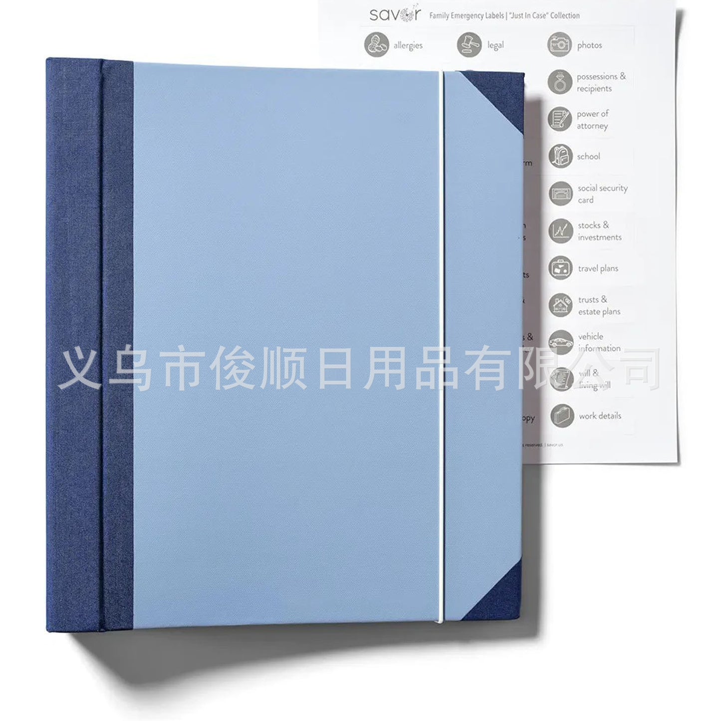 Cross-border In Case I Go Missing Binder Manila Pocket File Accordion Storage Folder