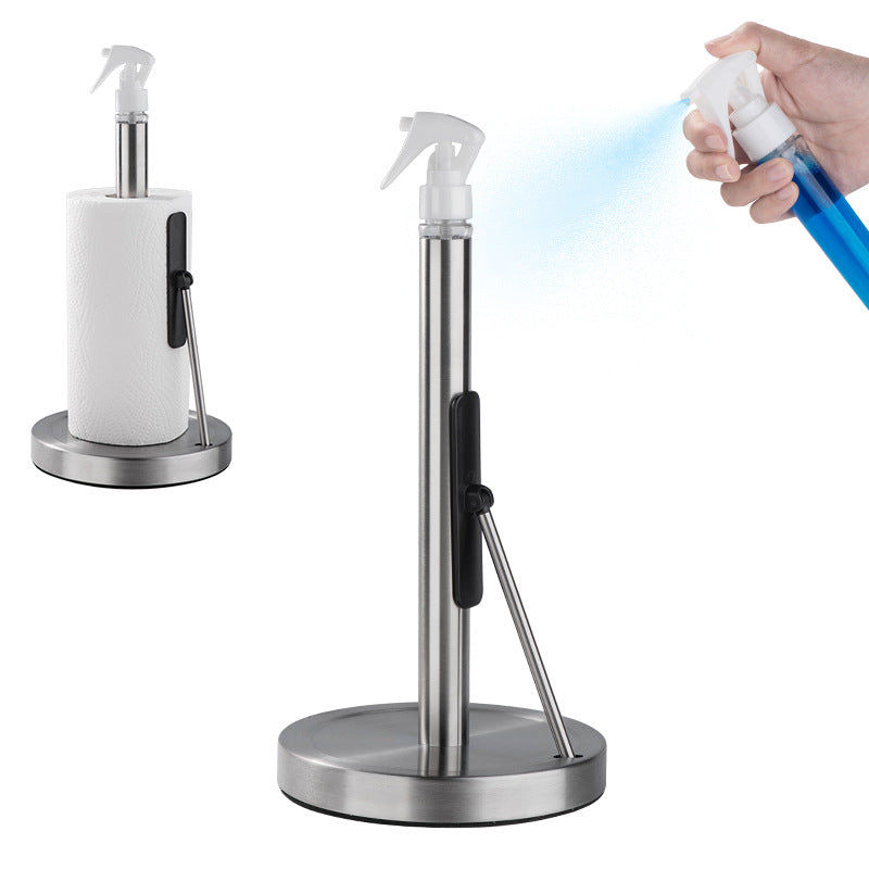 kitchen paper towel holder vertical kitchen paper holder with spray bottle spray paper towel storage rack countertop paper roll holder