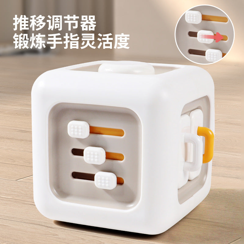 Multifunctional hexahedral Rubik's Cube finger busy ball baby sensory training children's educational toy Rubik's Cube moving music