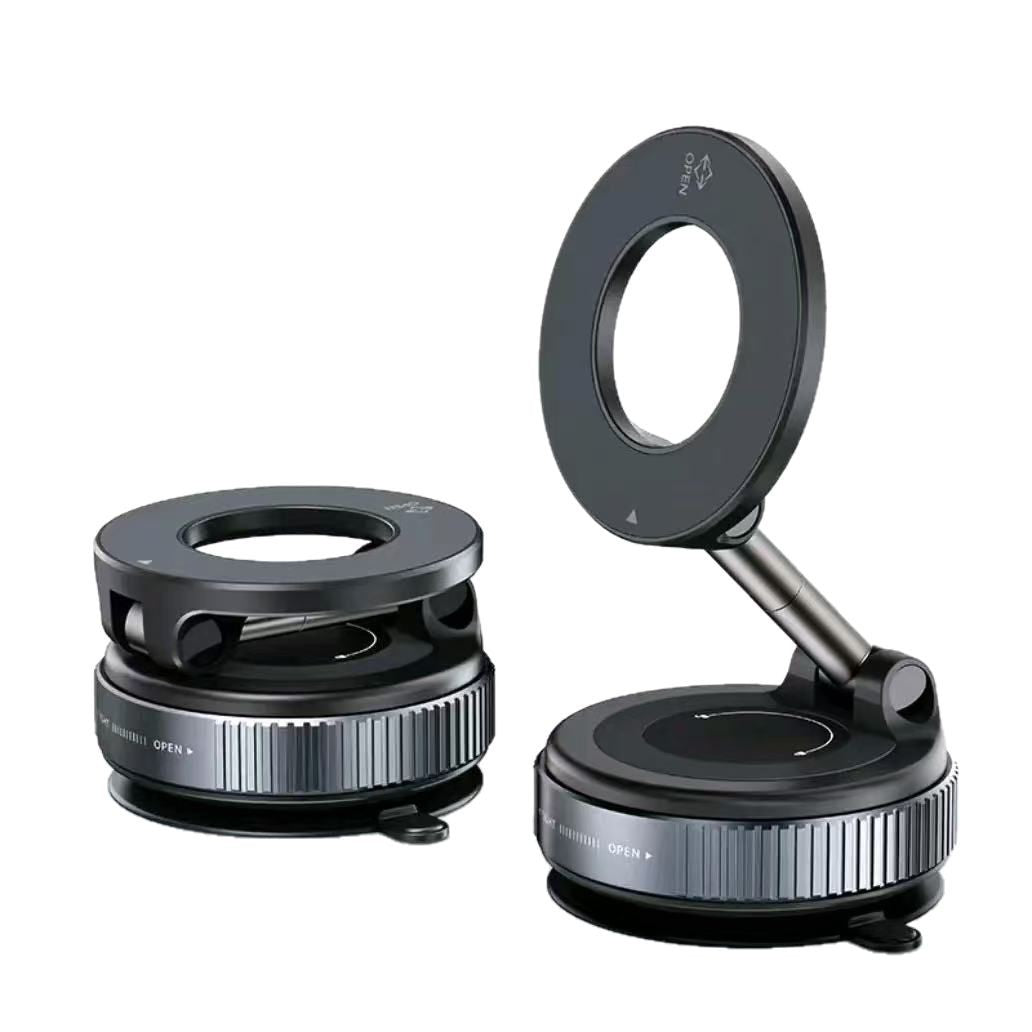 2025 New Universal Car Phone Holder, Multifunctional 360-Degree Rotating Folding Vacuum Magnetic Holder