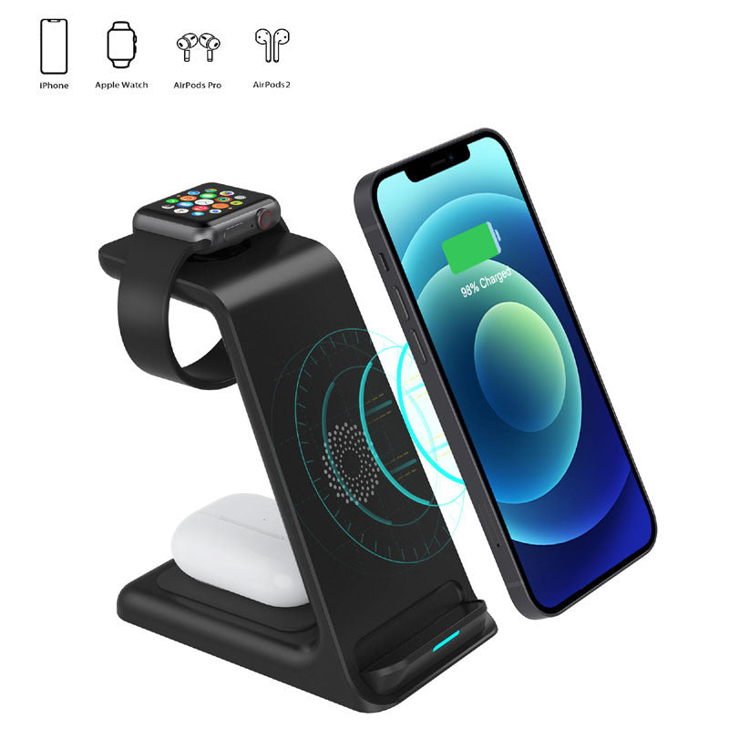 Amazon Vertical Mobile Phone Stand Wireless Charger 15W Fast Charge Applicable to iPhone 13 Apple Headphone Watch 7