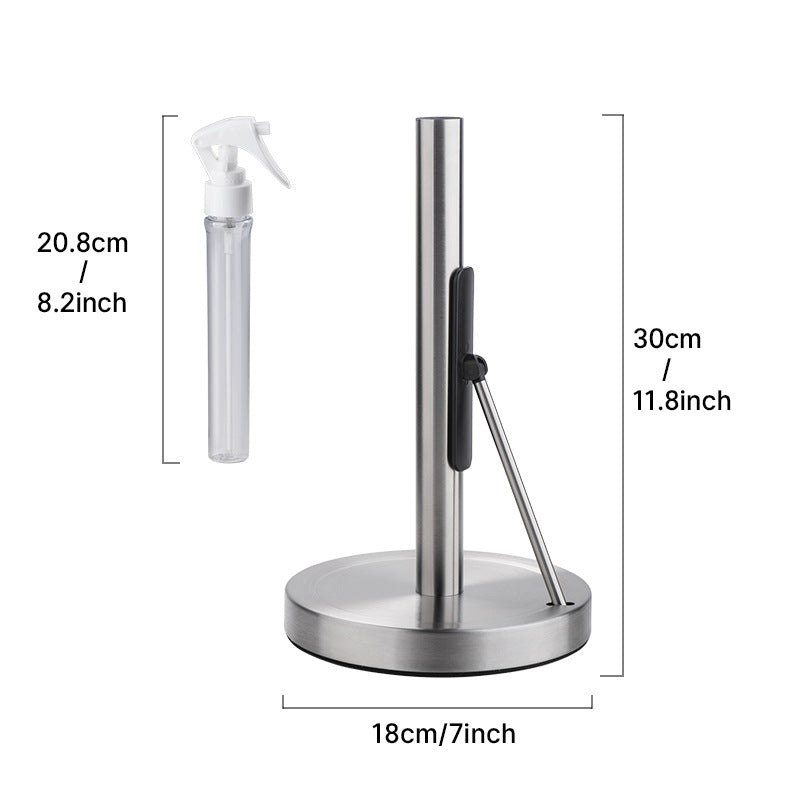 kitchen paper towel holder vertical kitchen paper holder with spray bottle spray paper towel storage rack countertop paper roll holder