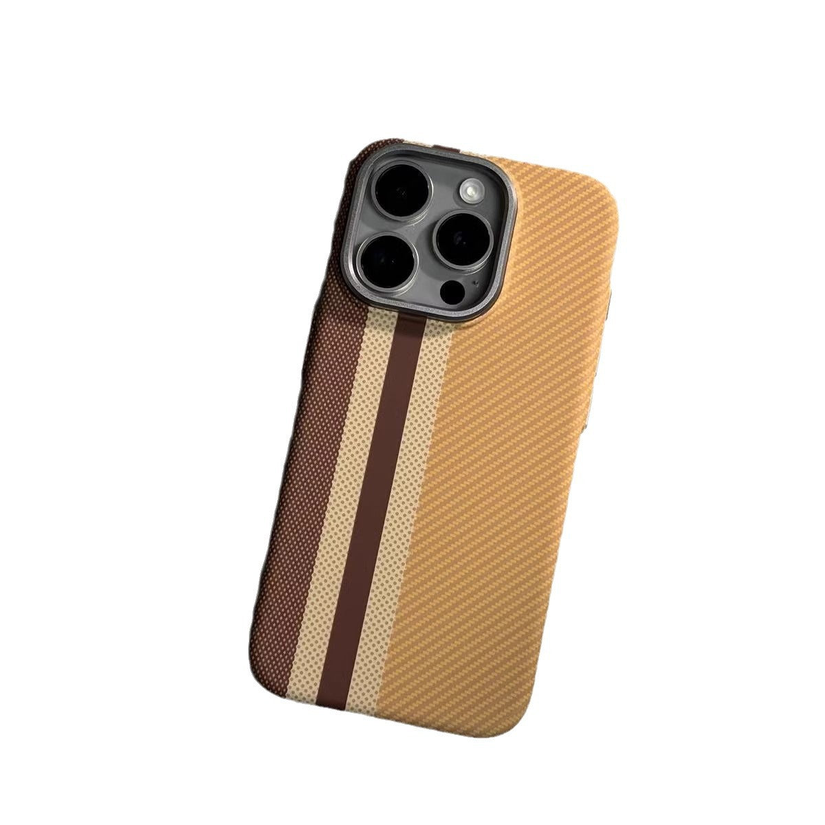 Suitable for iPhone15ProMax mobile phone case Kevlar magnetic hard shell 14 carbon fiber pattern anti-fall protective cover