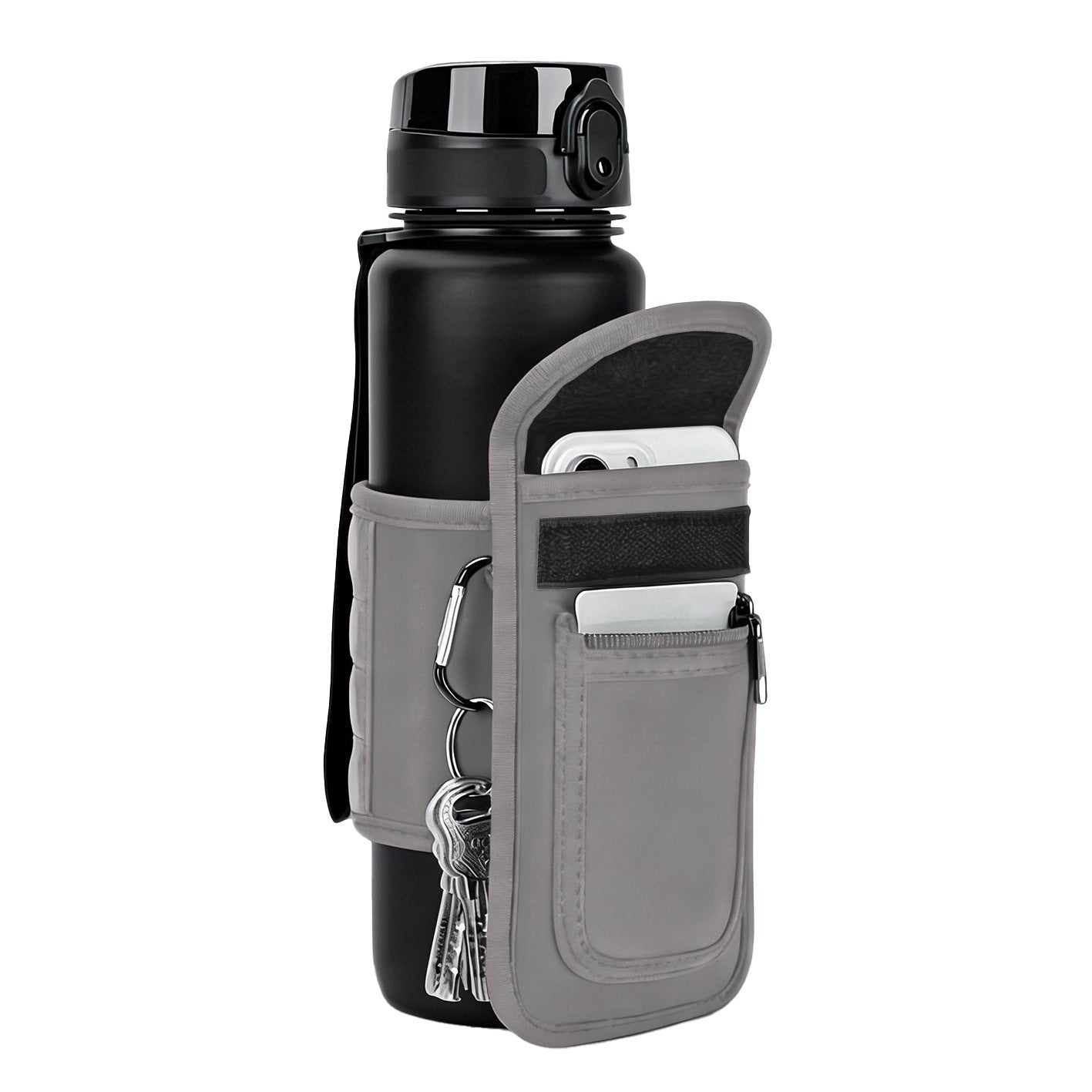 Cross-border fitness diving material magnetic cup sleeve, multi-functional portable outdoor sports heat-insulating non-slip insulated water bottle bag