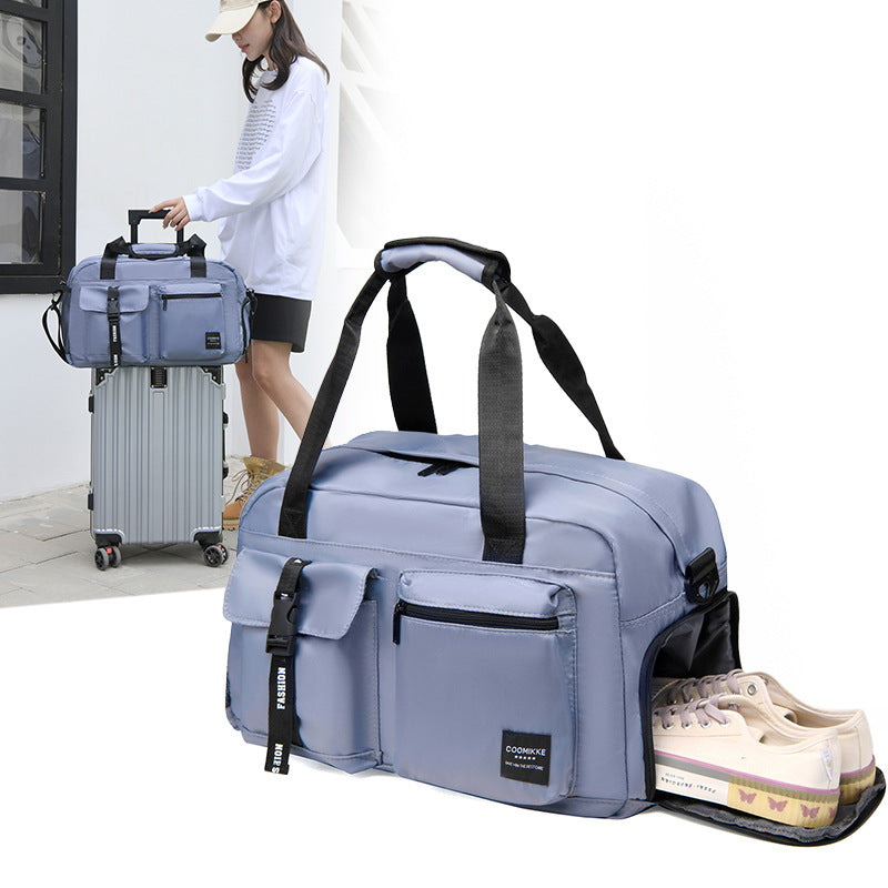 New cross-border high-end travel bag with large capacity and independent shoe compartment, fitness bag, yoga bag, ladies' lightweight bag for going out