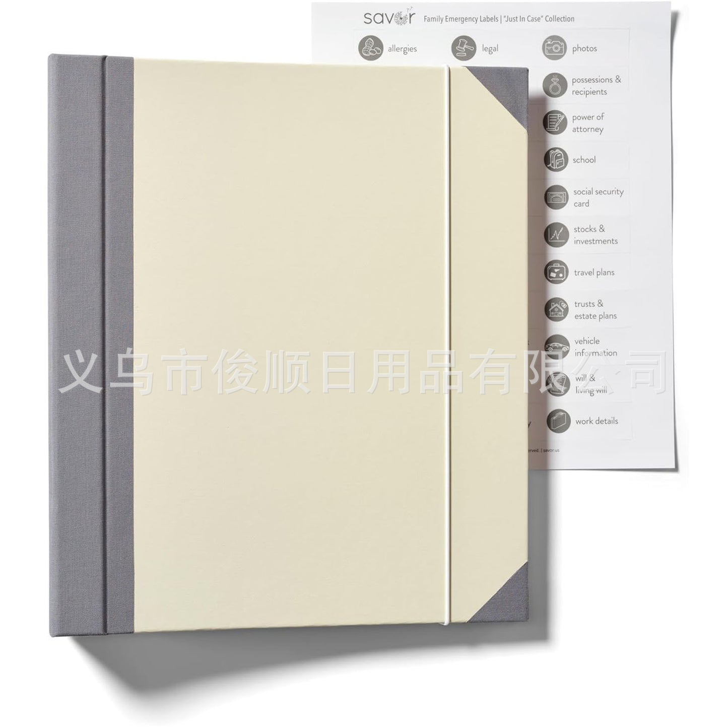 Cross-border In Case I Go Missing Binder Manila Pocket File Accordion Storage Folder