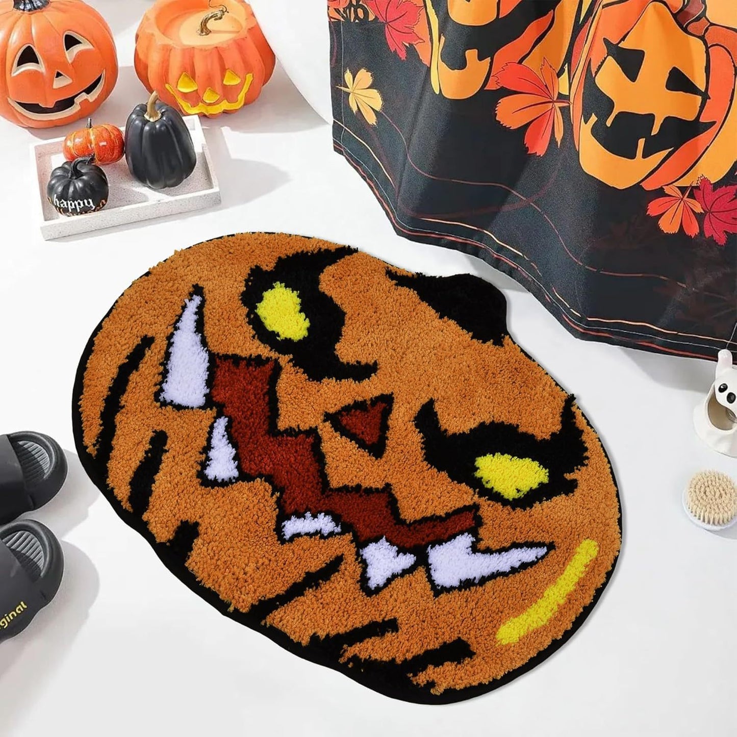 In stock, labeled, dropshipping available Halloween floor mats, faux cashmere foot mats, absorbent and stain-resistant bathroom mats, decorative doormats.