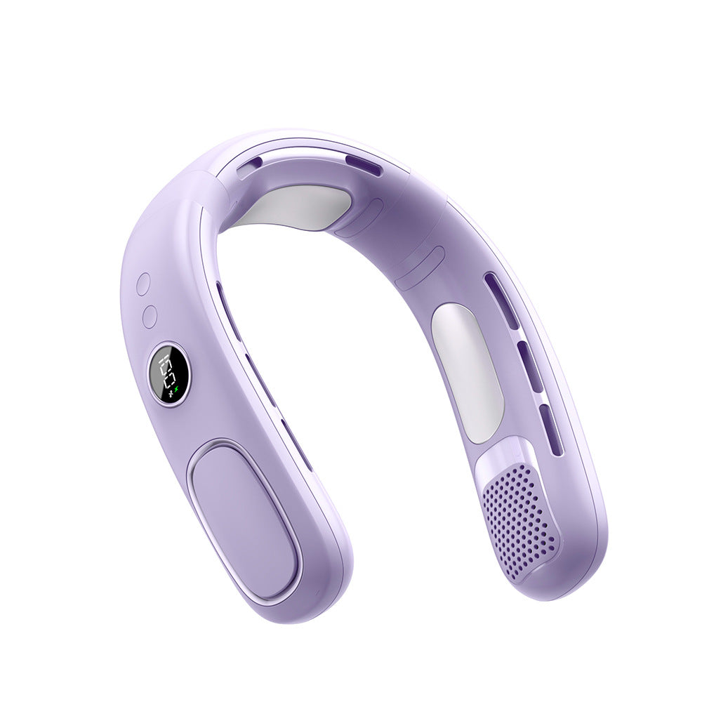 Cross-border semiconductor cooling neck fan, lazy outdoor sports air conditioning fan, portable bladeless neck fan