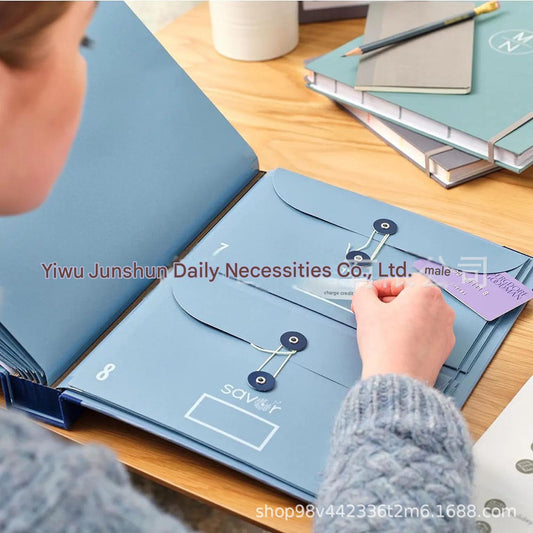 Cross-border In Case I Go Missing Binder Manila Pocket File Accordion Storage Folder