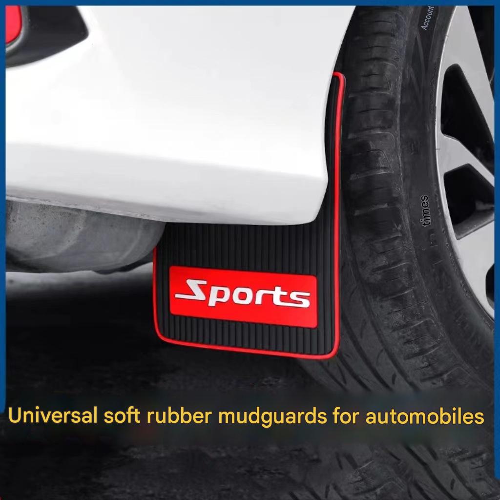 Car soft rubber material mudguard leather universal fender SUV car pickup truck modification accessories super car mud