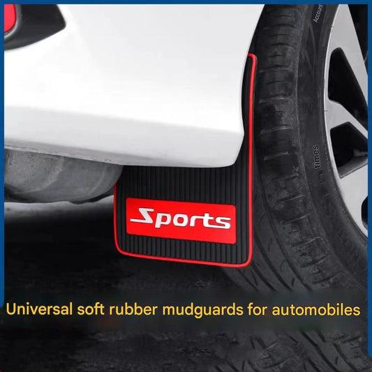 Car soft rubber material mudguard leather universal fender SUV car pickup truck modification accessories super car mud