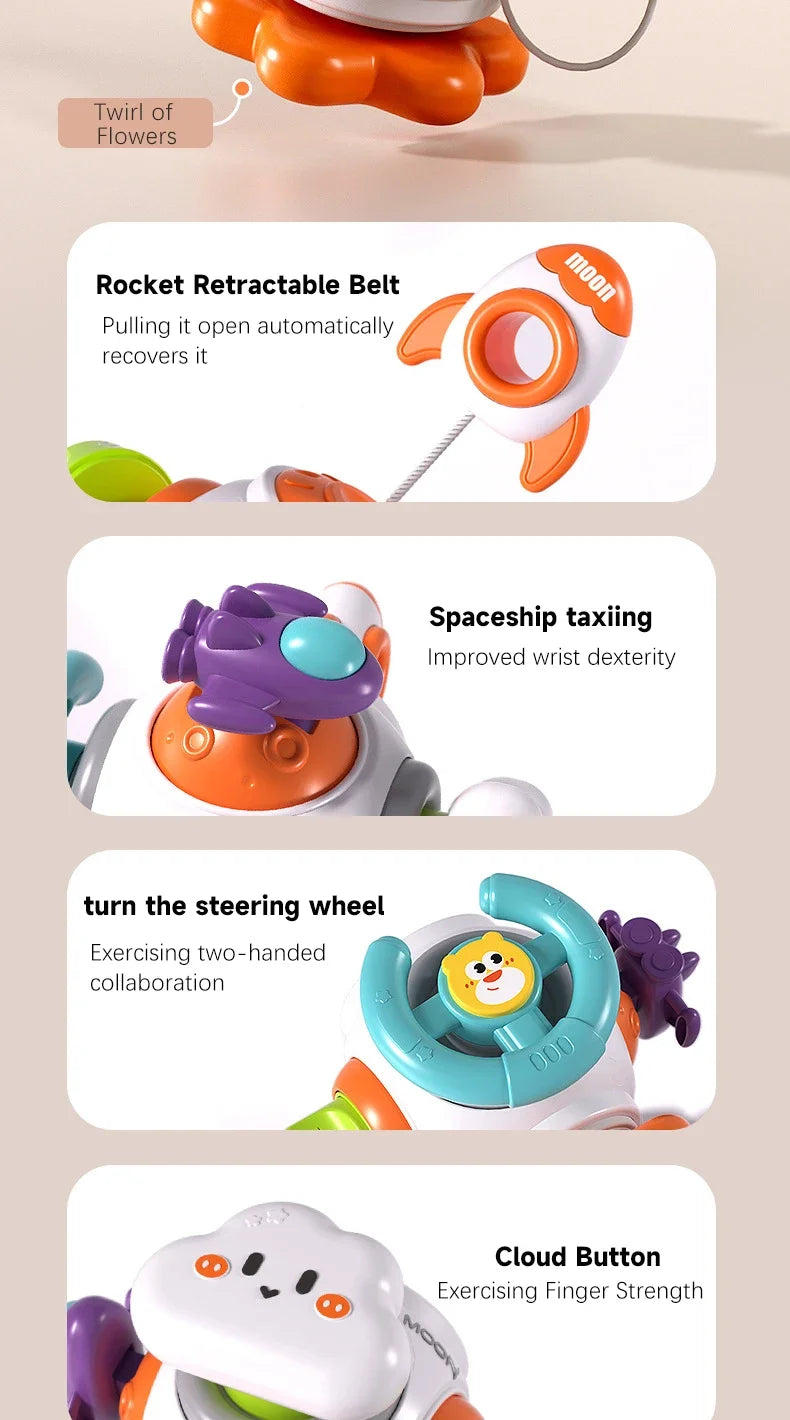 Cross-border baby busy hand catching ball puzzle sensory unified cube six polyhedron Rubik's cube dynamic early education busy ball