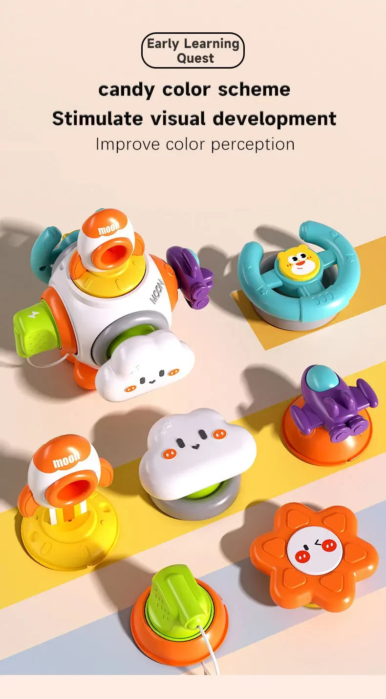 Cross-border baby busy hand catching ball puzzle sensory unified cube six polyhedron Rubik's cube dynamic early education busy ball