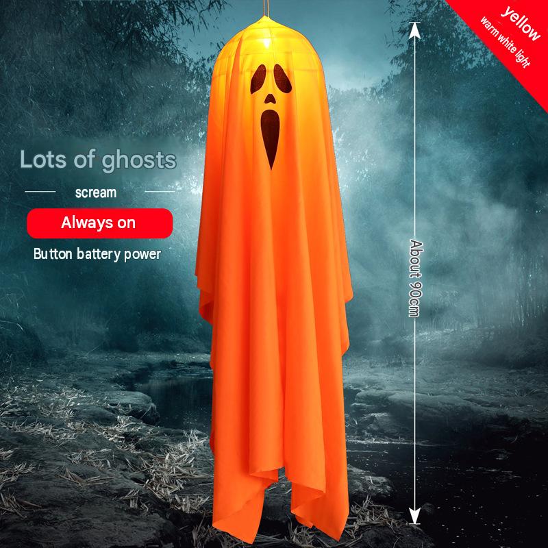 Spider web lamp Halloween decoration lantern LED atmosphere layout Halloween decoration props USB light string Amazon
