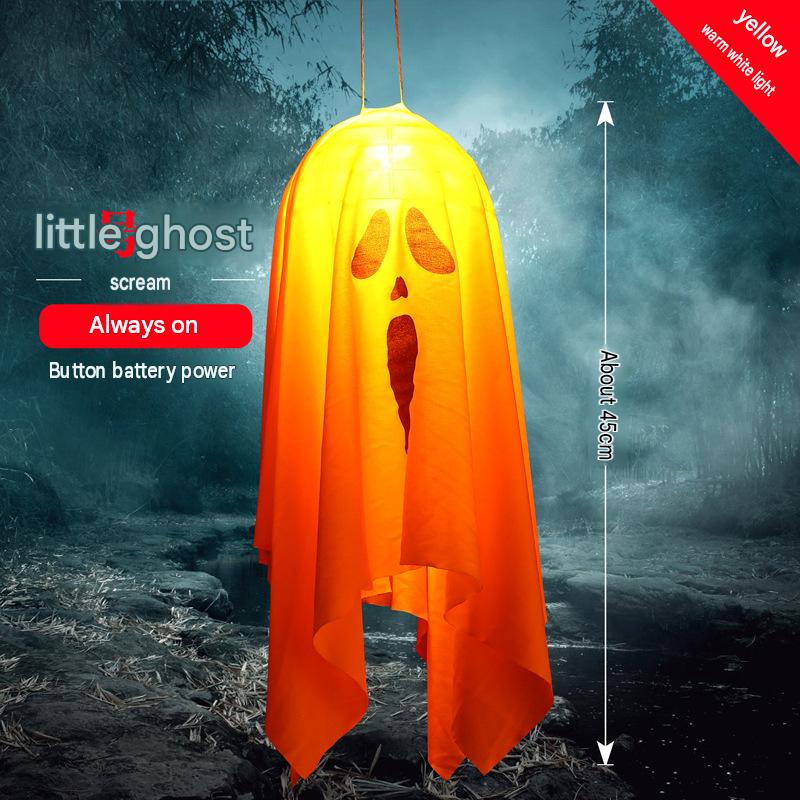 Spider web lamp Halloween decoration lantern LED atmosphere layout Halloween decoration props USB light string Amazon