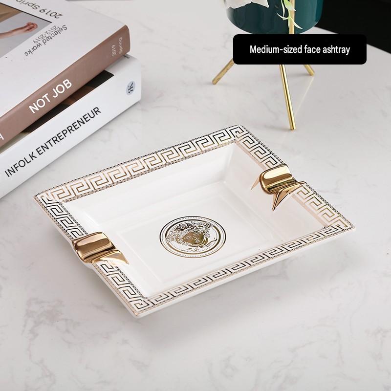 Wholesale cross-border e-commerce European-style light luxury cigar ashtray large ashtray personality creative home living room hotel