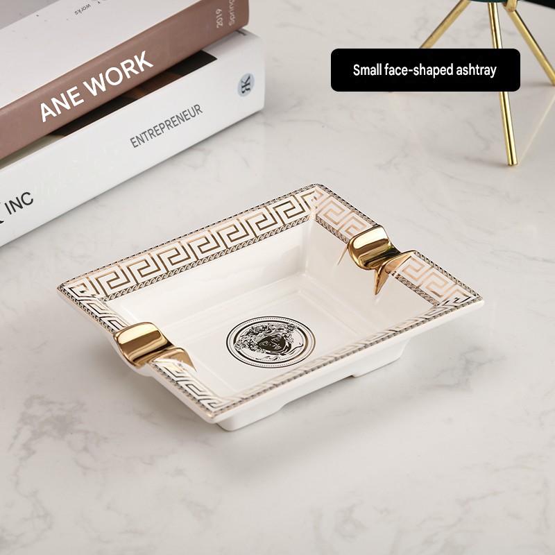 Wholesale cross-border e-commerce European-style light luxury cigar ashtray large ashtray personality creative home living room hotel