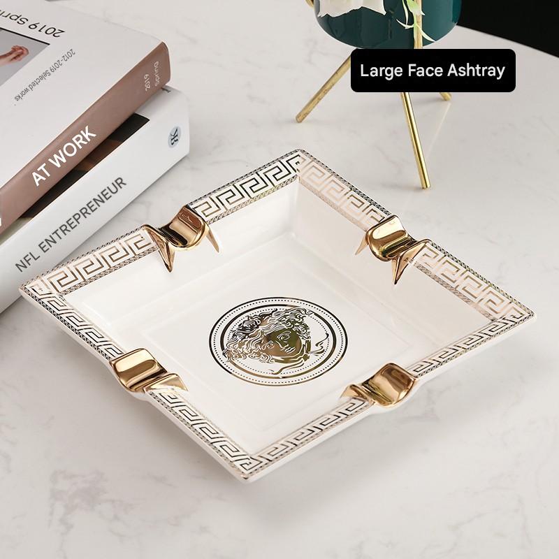 Wholesale cross-border e-commerce European-style light luxury cigar ashtray large ashtray personality creative home living room hotel