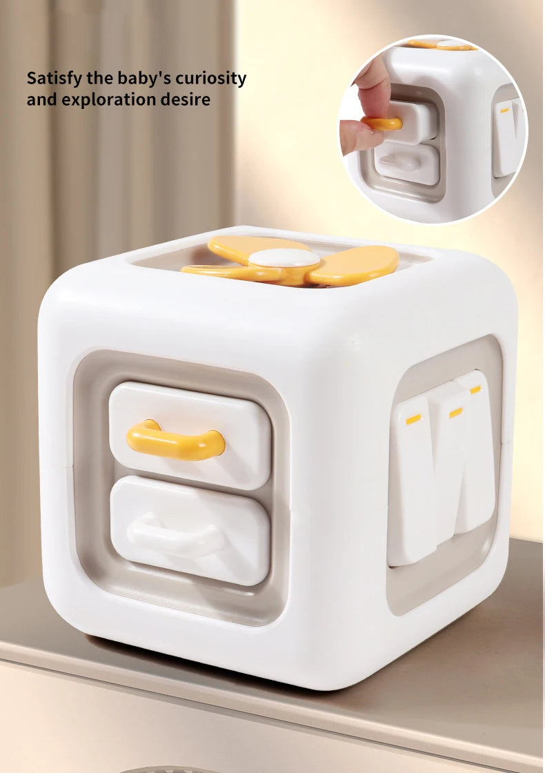 Multifunctional hexahedral Rubik's Cube finger busy ball baby sensory training children's educational toy Rubik's Cube moving music