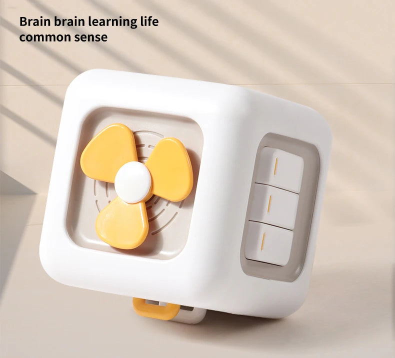 Multifunctional hexahedral Rubik's Cube finger busy ball baby sensory training children's educational toy Rubik's Cube moving music