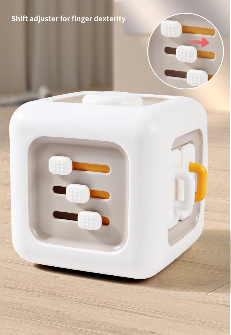 Multifunctional hexahedral Rubik's Cube finger busy ball baby sensory training children's educational toy Rubik's Cube moving music