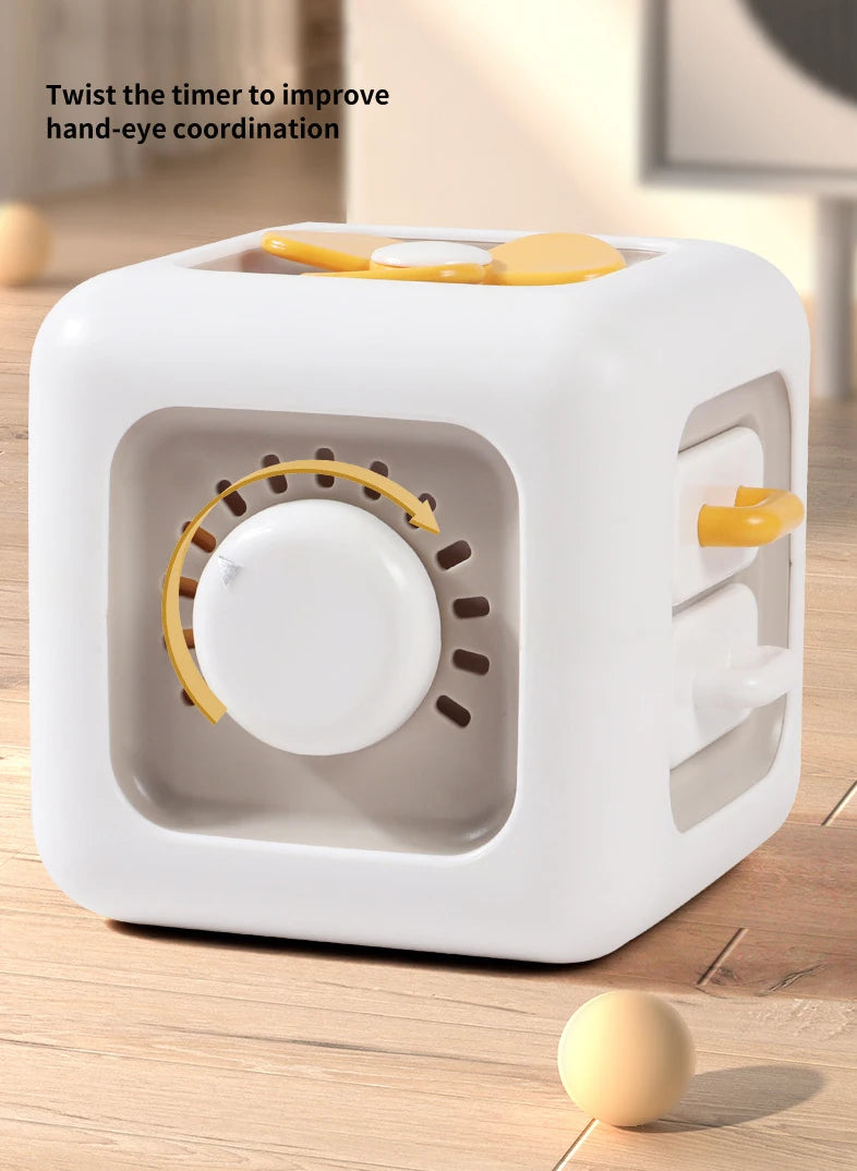 Multifunctional hexahedral Rubik's Cube finger busy ball baby sensory training children's educational toy Rubik's Cube moving music