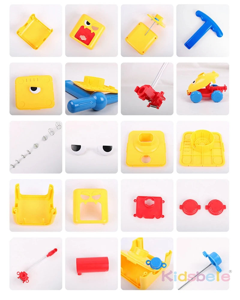 Powered balloon car Douyin hot selling children's inertia press balloon powered car puzzle new strange car toy