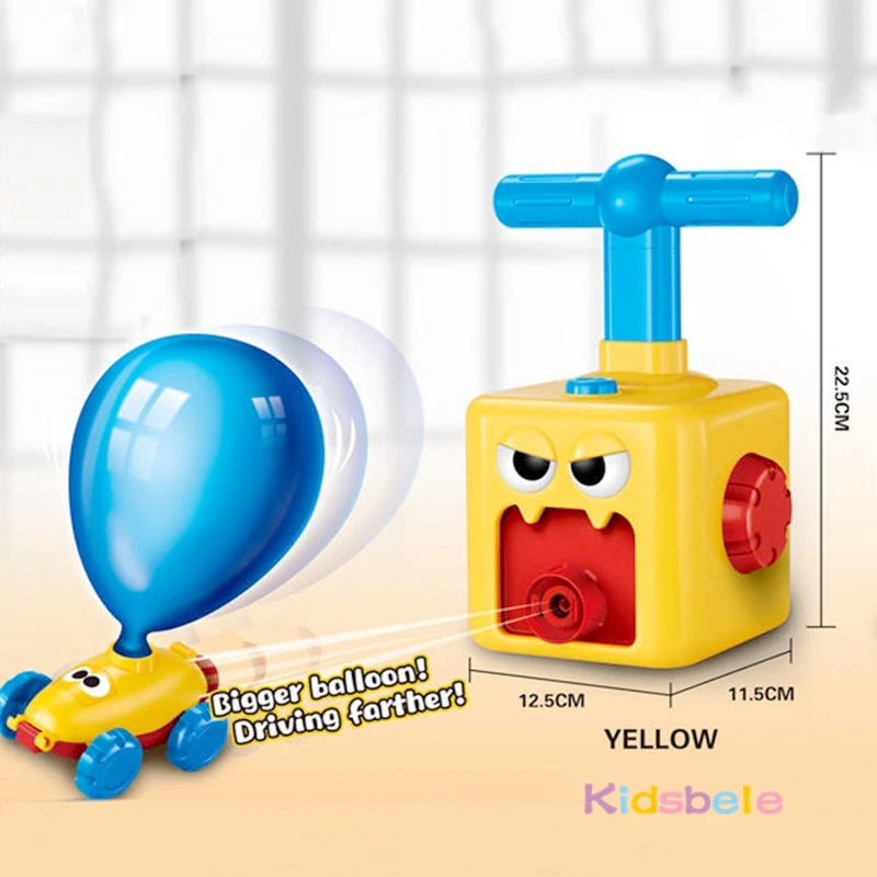 Powered balloon car Douyin hot selling children's inertia press balloon powered car puzzle new strange car toy