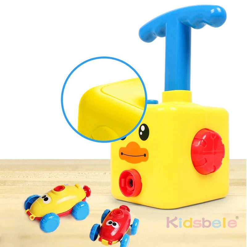 Powered balloon car Douyin hot selling children's inertia press balloon powered car puzzle new strange car toy