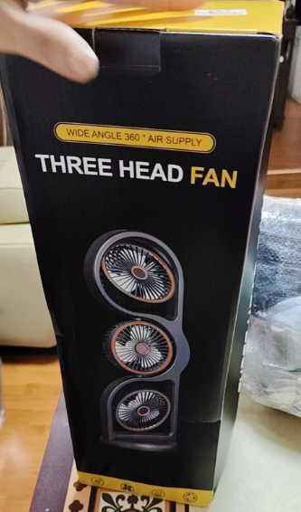 New cross-border desktop fan with multi-functional lighting, outdoor travel, USB charging, three-head fan, office circulation fan.