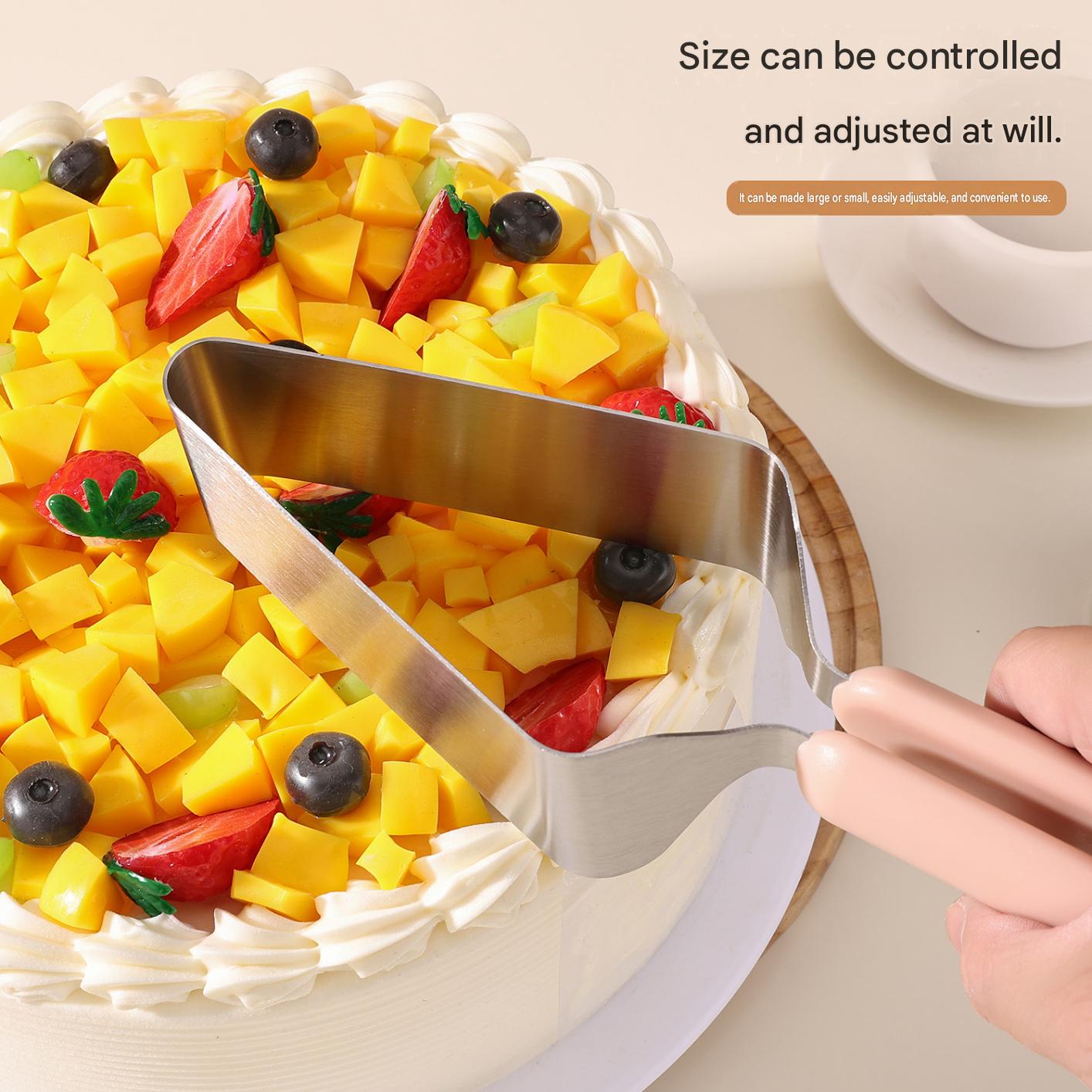 Stainless steel cake slicer, cake divider, triangular cake slicer, cake tongs tool