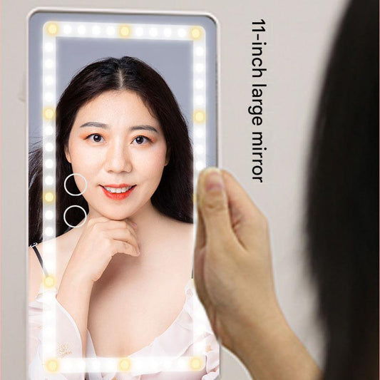 Led car cosmetic mirror, sun visor fill light mirror, smart lighted car accessories, beauty mirror, foreign trade manufacturer customization