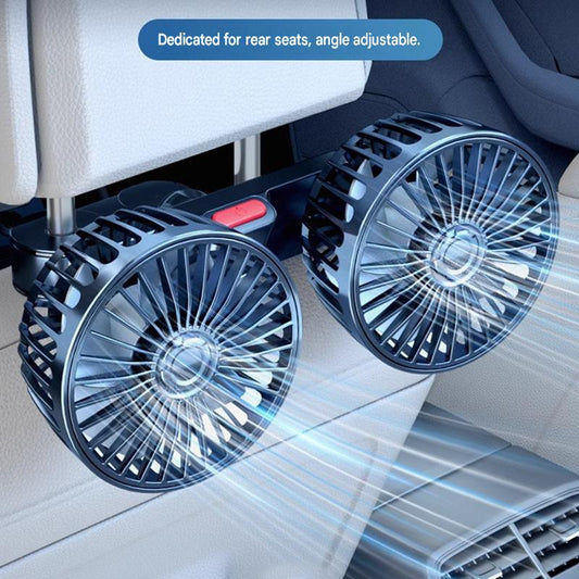 Car accessories car fan powerful 12V24VUSB interface double-head electric fan universal car rear seat back
