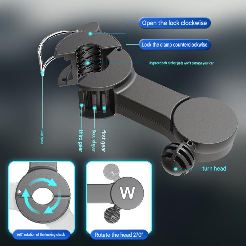 Car accessories car fan powerful 12V24VUSB interface double-head electric fan universal car rear seat back