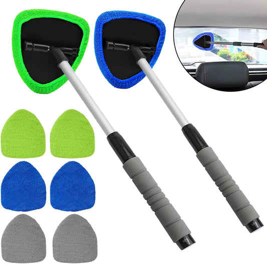 Car cleaning brush, extendable microfiber car brush, car window defrosting and defogging brush, car windshield cleaning brush