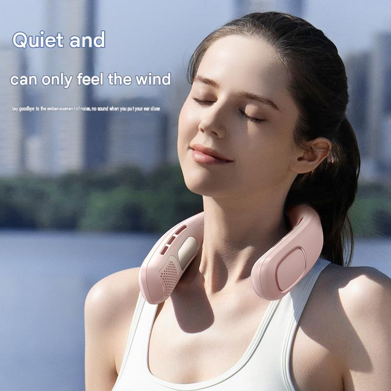 Cross-border semiconductor cooling neck fan, lazy outdoor sports air conditioning fan, portable bladeless neck fan