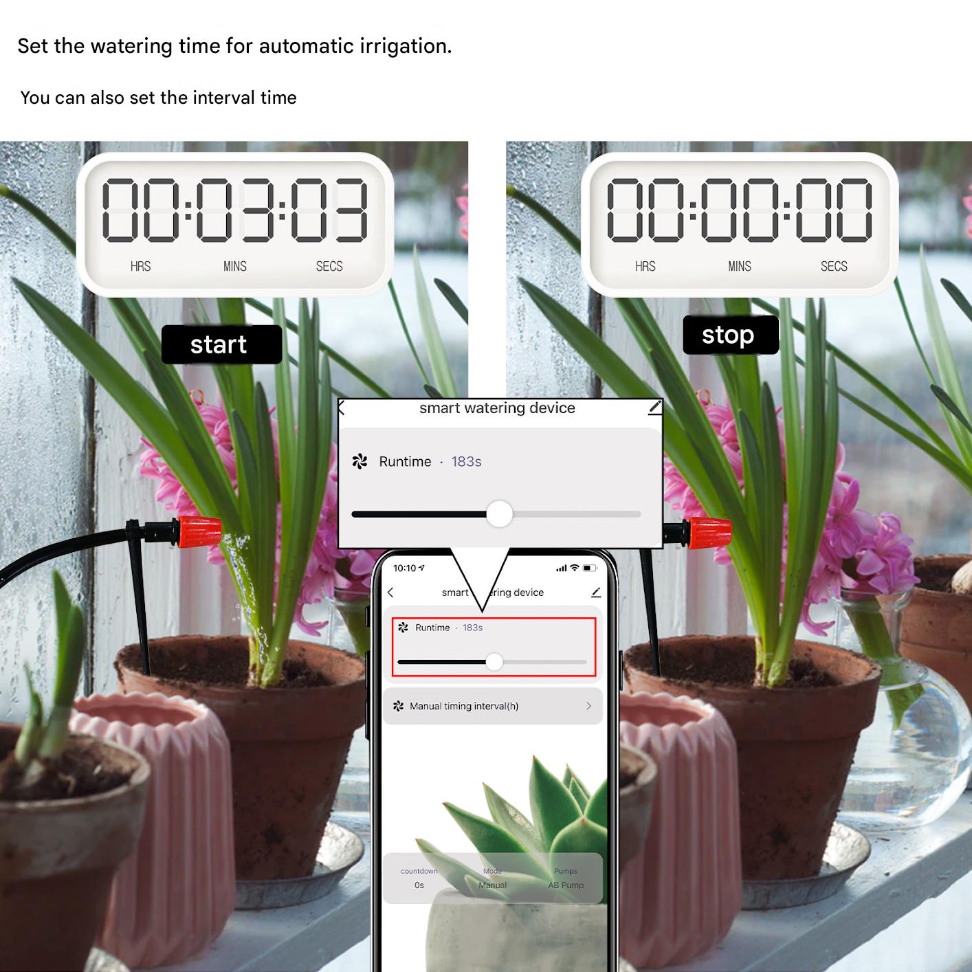 WiFi Tuya Smart Home Watering Timer Charging App Micro Drip Irrigation System Double Pump Irrigation Smart Switch