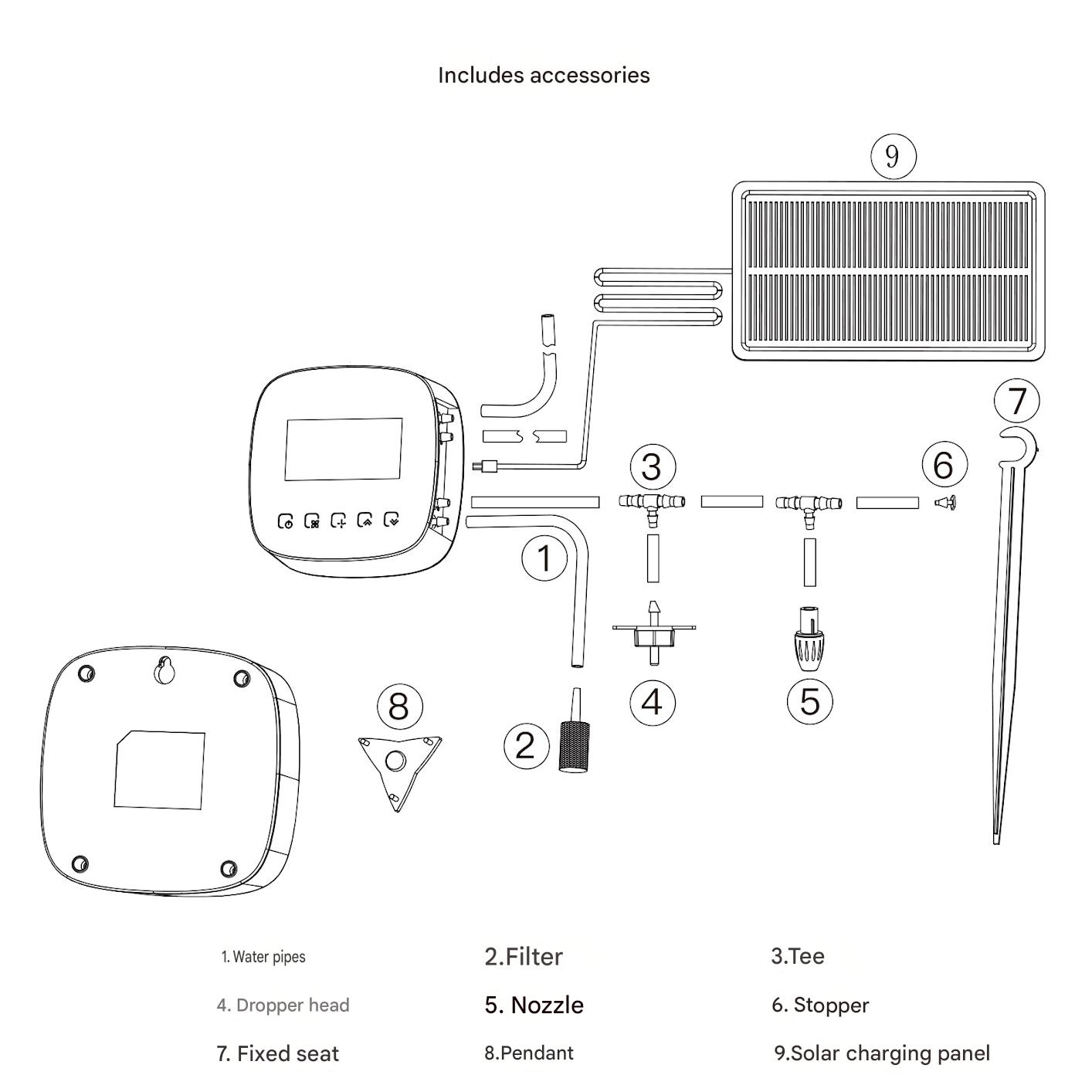 WiFi Tuya Smart Home Watering Timer Charging App Micro Drip Irrigation System Double Pump Irrigation Smart Switch