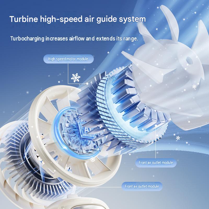 Semiconductor cooling handheld fan, high-speed turbine fan, foldable neckband fan, ice compress, rechargeable small fan, cross-border e-commerce.