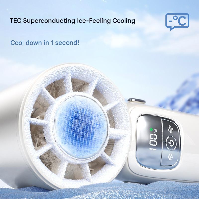 Semiconductor cooling handheld fan, high-speed turbine fan, foldable neckband fan, ice compress, rechargeable small fan, cross-border e-commerce.
