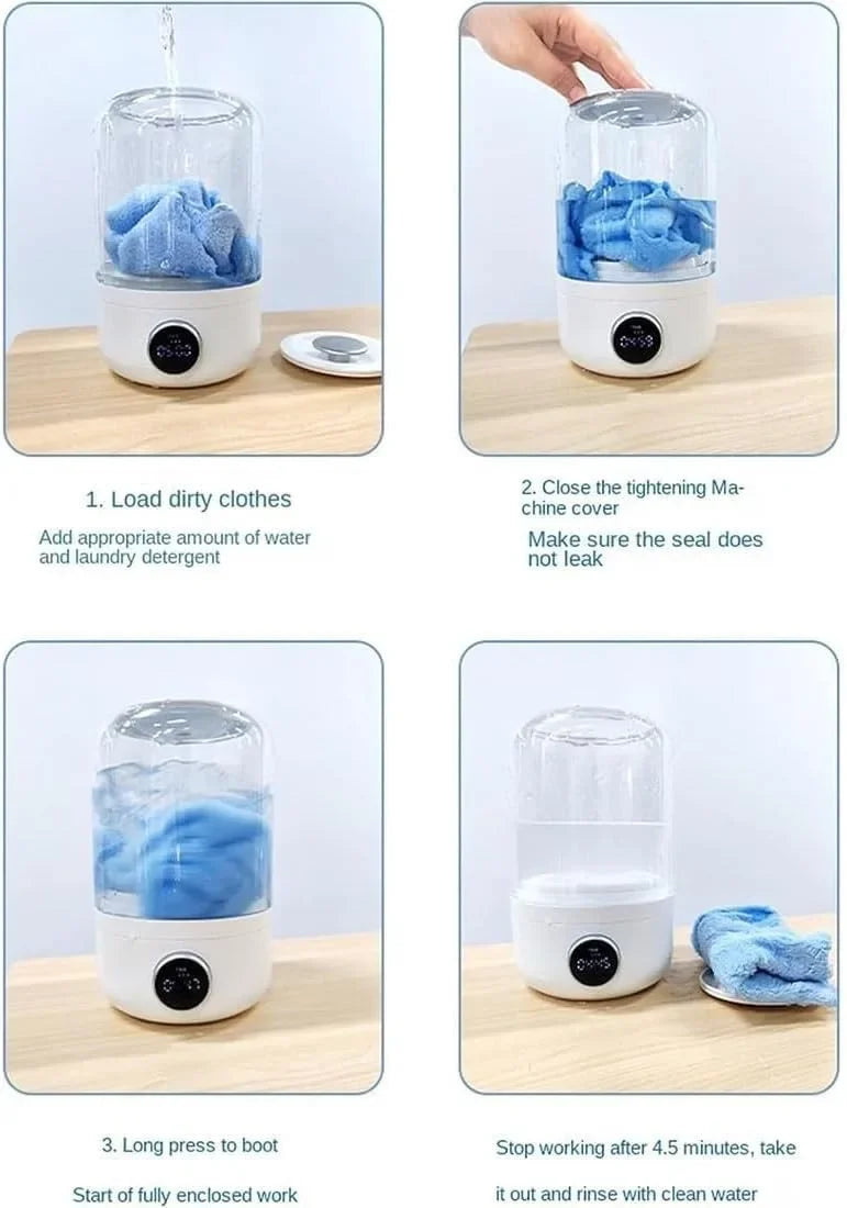 Sanhuo Laundry Cup Portable Installation-Free Small Washing Machine for Washing Socks, Underwear, and Panties Waterproof Mini Washing Machine