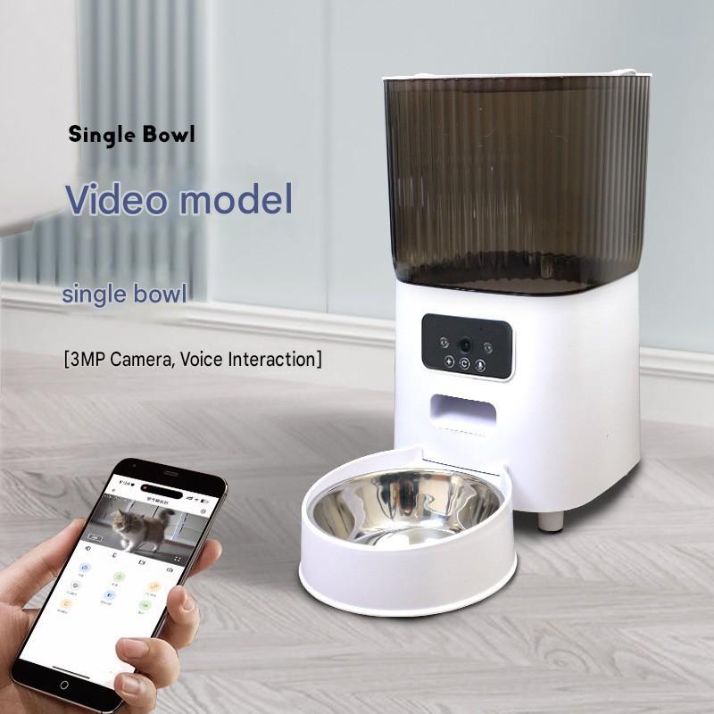 Pet smart feeder cat large capacity remote monitoring timing quantitative with camera automatic cat feeding artifact