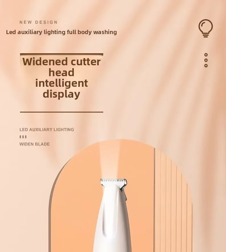 Waterproof LED Light Dog and Cat Foot Shaver Pet Foot Hair Shaving Rechargeable Electric Hair Clipper with Light Dog Hair Trimmer