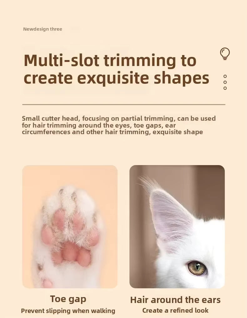 Waterproof LED Light Dog and Cat Foot Shaver Pet Foot Hair Shaving Rechargeable Electric Hair Clipper with Light Dog Hair Trimmer