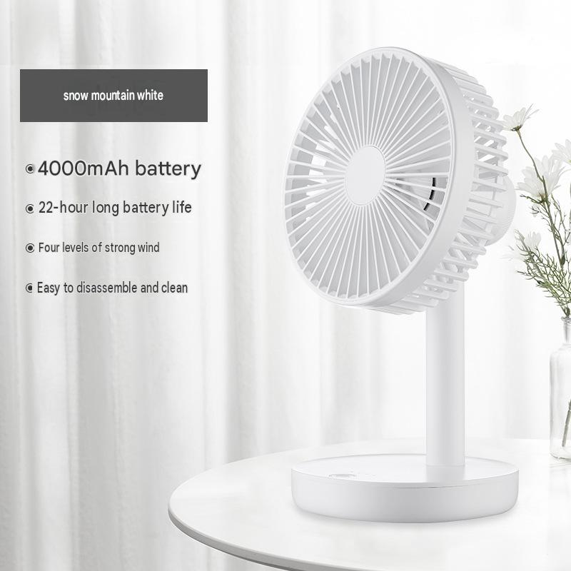 Korean HYUNDAI desktop fan rechargeable shaking fan desktop silent circulation fan outdoor long-lasting fan