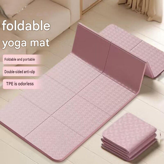 Foldable yoga mat, portable, non-slip, suitable for sleeping, fitness, home use, elementary school students' afternoon nap mat, minor flaws.