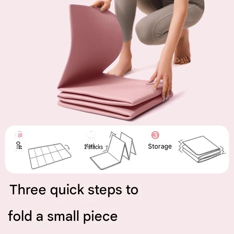 Foldable yoga mat, portable, non-slip, suitable for sleeping, fitness, home use, elementary school students' afternoon nap mat, minor flaws.