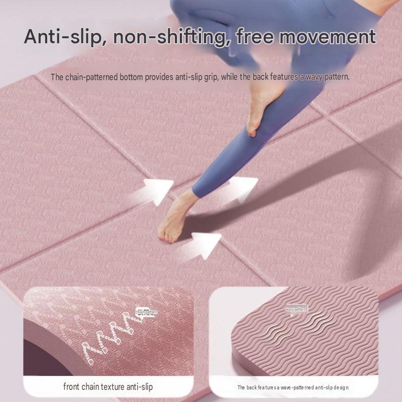 Foldable yoga mat, portable, non-slip, suitable for sleeping, fitness, home use, elementary school students' afternoon nap mat, minor flaws.